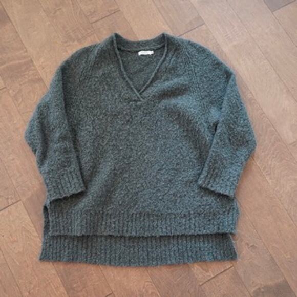 Masai Long Sleeve V Neck Pullover Sweater Gray Womens Size Medium - Picture 1 of 6